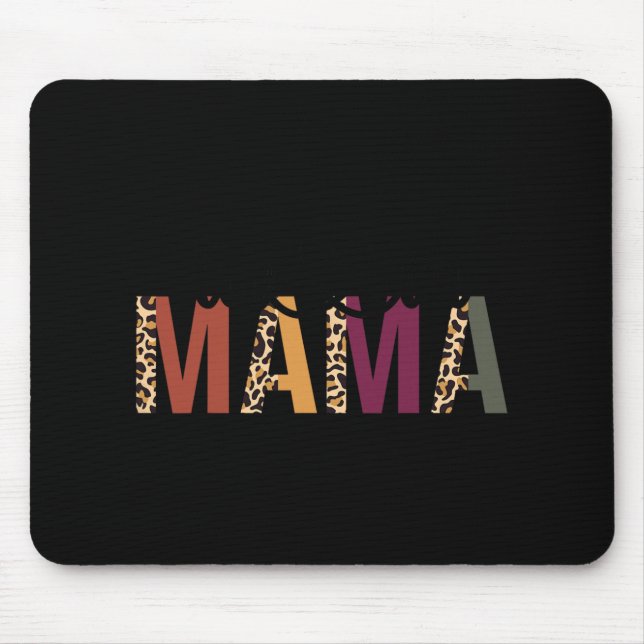Mousepad Twin Mama Mothers Day Squared Mommy Leopard New Mo (Frente)