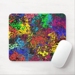 Mousepad Twirlers coloridos abstrato /