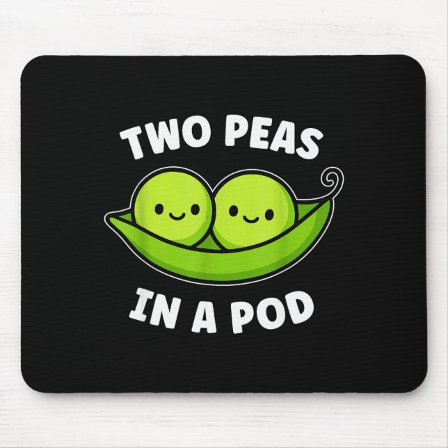 Mousepad Two Peas In A Pod Cute Kawaii Funny  (Frente)