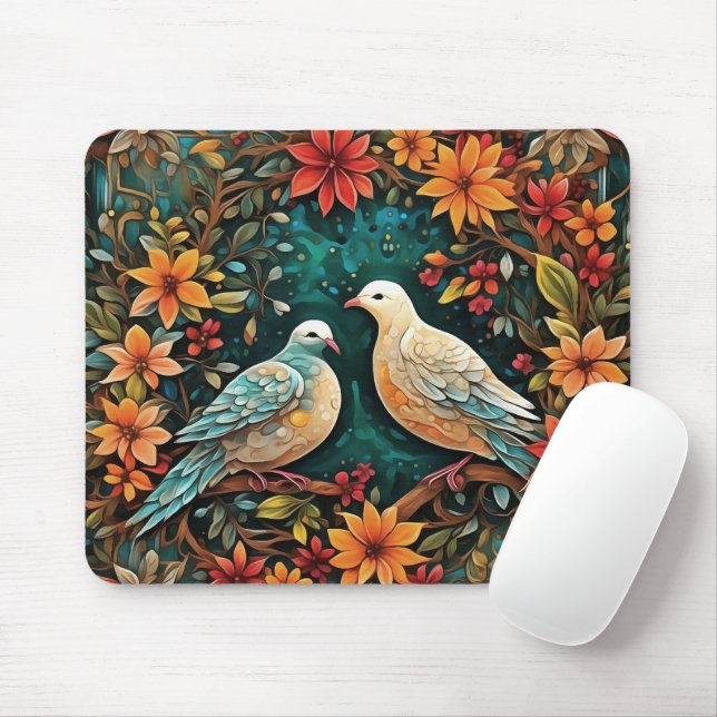 Mousepad Two Turtle Doves (Com mouse)