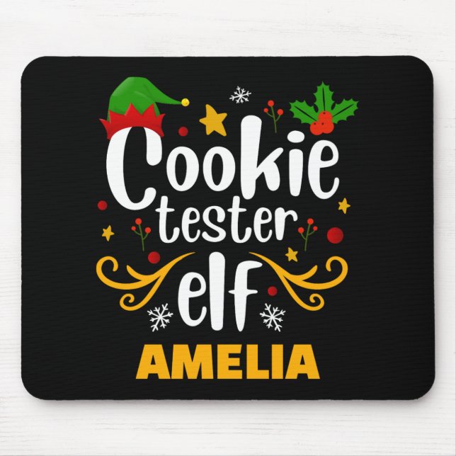 Mousepad Tygraphy Cookie Tester Elf Family Matching T Shirt (Frente)