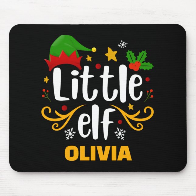 Mousepad Tygraphy Little Elf Fun Family Matching T Shirt  (Frente)