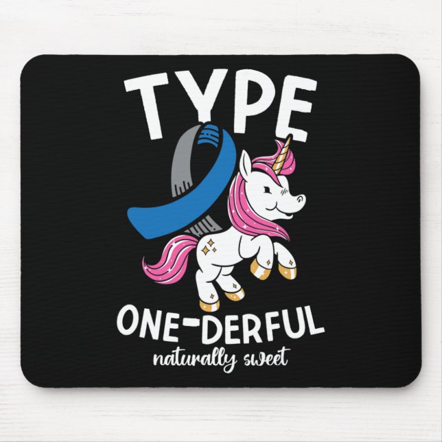 Mousepad Type One Derful Naturalmente Doce Diabetes  (Frente)