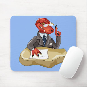 Mousepad Tyrannosaurus Rex Boss Sentado Em Uma Mesa. 2
