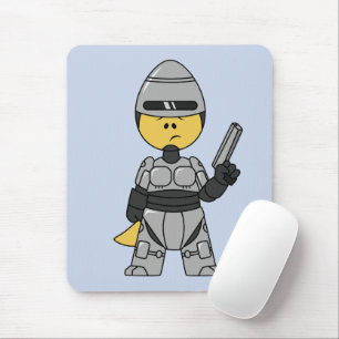 Mousepad Tyrannosaurus Rex Vestido Como Robocop.