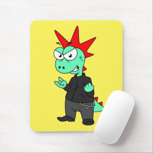 Mousepad Tyrannosaurus Rex Vestido Como Um Punk.