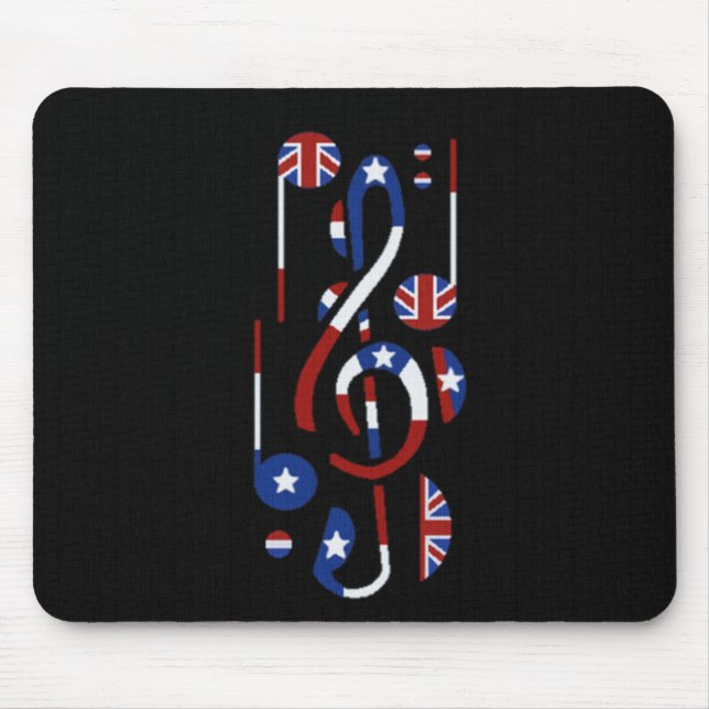 Mousepad U.K. & notas da música dos EUA (Frente)