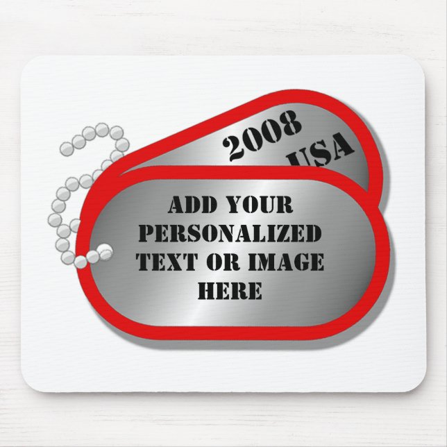 Mousepad U.S. MILITAR - dog tags (Frente)