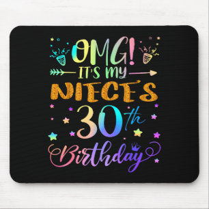 Mousepad Uau É o 30º Aniversário da Minha Sobrinha Doce 30