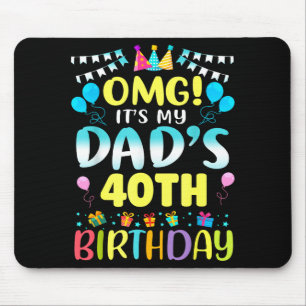 Mousepad Uau É O 40º Aniversário Do Meu Pai Doce 40 Anos De
