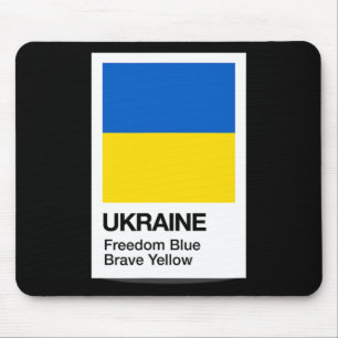 Mousepad Ucrânia 2023 Cores da Bandeira Ucraniana Liberdade