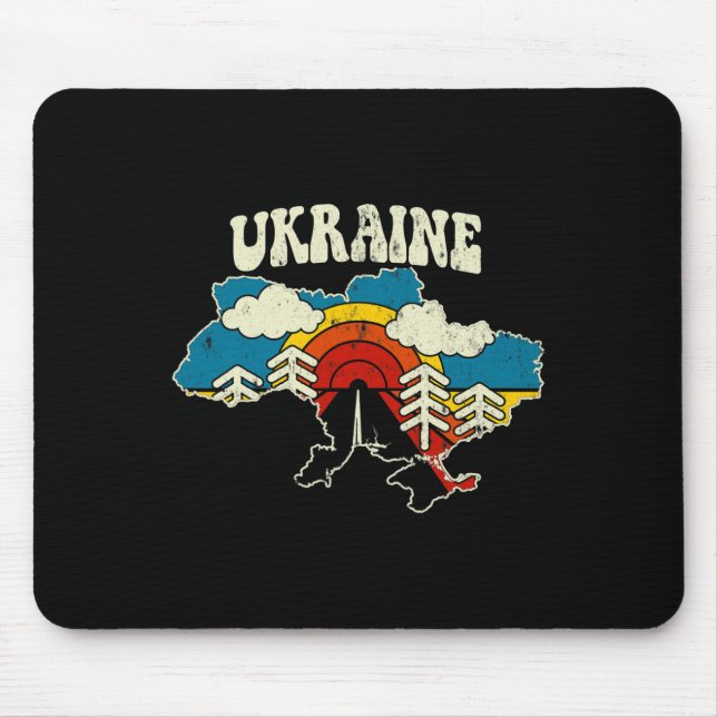Mousepad Ucrânia Antiga Ucrânia País Arco-íris Retro 70 (Frente)