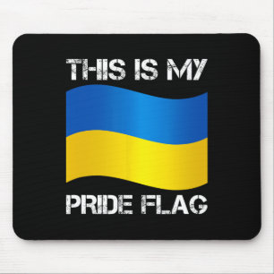 Mousepad Ucrânia Apoio Bandeira da Ucrânia Liberdade Solida