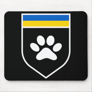 Mousepad Ucrânia: Bandeira de Sensibilização para Pet Supor