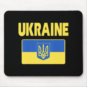 Mousepad Ucrânia Bandeira Retro Vintage Homens Ucranianos P