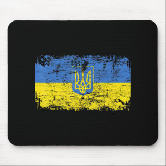 Mousepad UCRÂNIA Bandeira Vintage Men Mulheres Crianças UCR