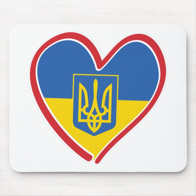 Mousepad Ucrânia-Coração (Frente)