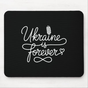 Mousepad Ucrânia é Para Sempre - Coração Patriótico Ucrania