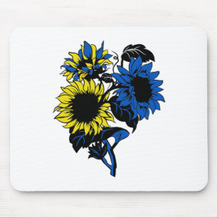 Mousepad Ucrânia Girassol Azul Amarelo Bandeira Ucraniana S