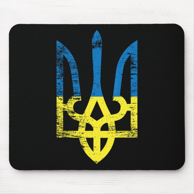 Mousepad Ucrânia Ucraniano Kiew Trysub Bandeira 15  (Frente)