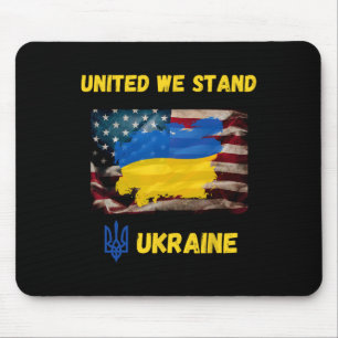 Mousepad Ucrânia Unidos Nós Ficamos Bandeira da Amizade Ame