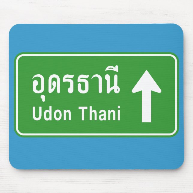 Mousepad Udon Thani Ahead ⚠ Sinal De Tráfego Rodoviário Tai (Frente)