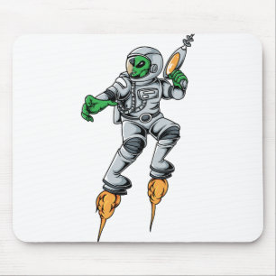 Mousepad Ufo do Espaço Sci-Fi da Alienígena Astronauta