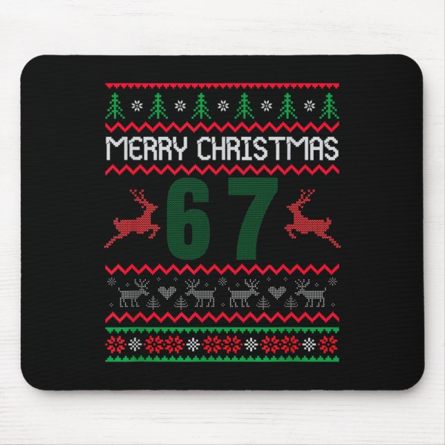 Mousepad Ugly Christmas Sweater 67 Design  (Frente)