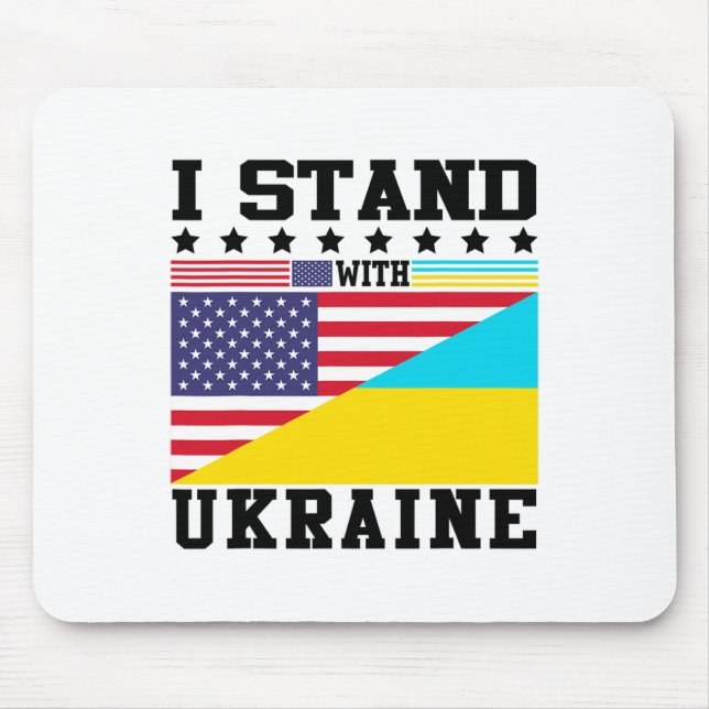 Mousepad Ukraine American Pride Vintage Retro Ukrainian Fla (Frente)