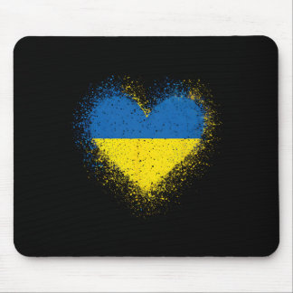 Mousepad Ukraine Flagge Herz Männer Frauen