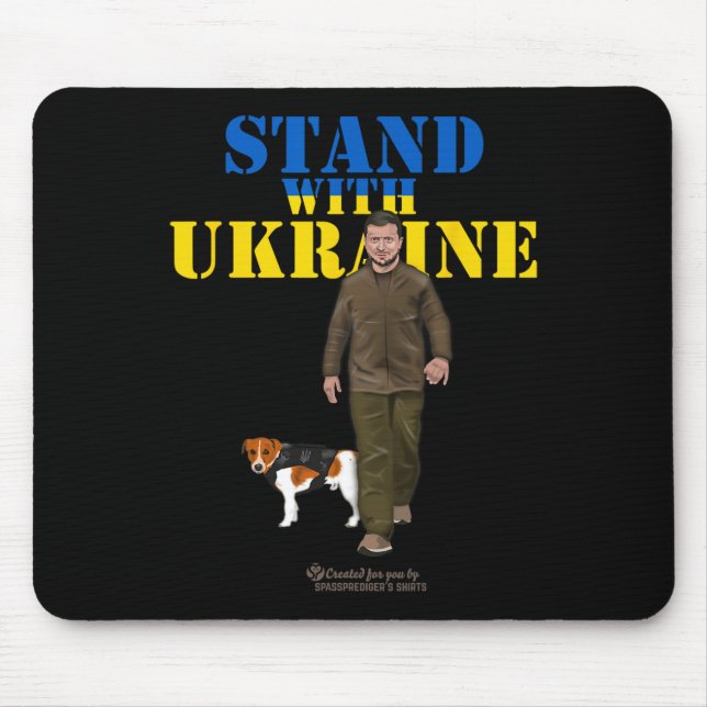 Mousepad Ukraine Wolodymyr Selenskyj Patron Stand With Ukra (Frente)