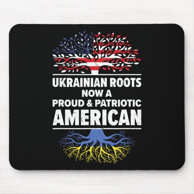 Mousepad Ukrainian American Patriot Usa Grown Ukraine Us Fl (Frente)