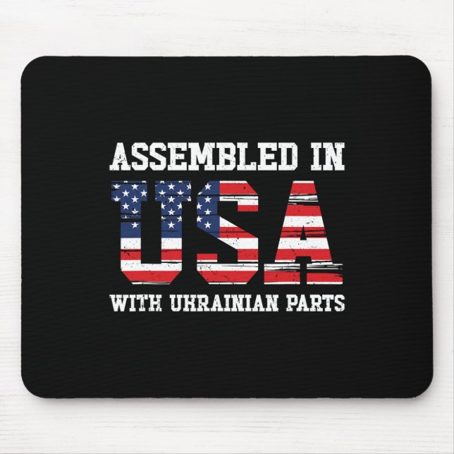 Mousepad Ukrainian American Patriot Usa Grown Ukraine Us Fl (Frente)