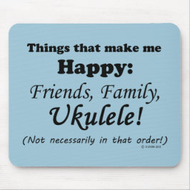 Mousepad Ukulele me deixa feliz
