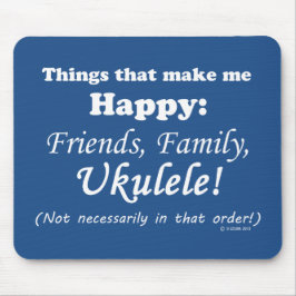 Mousepad Ukulele me deixa feliz