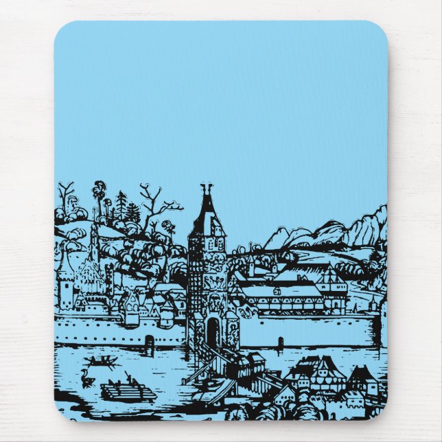 Mousepad Ulm cidade em Baden-Württemberg na Alemanha (Frente)