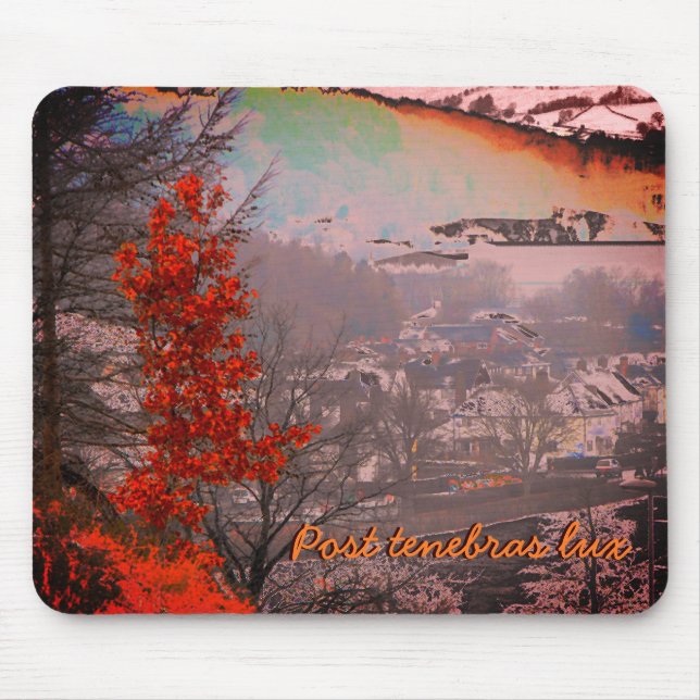 Mousepad Última das Folhas do outono em Newtown, Powys (Frente)