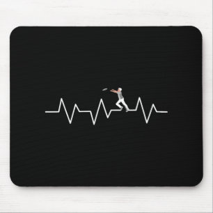 Mousepad Ultimate Frisbee Batimento Cardíaco Disc Golf Joga