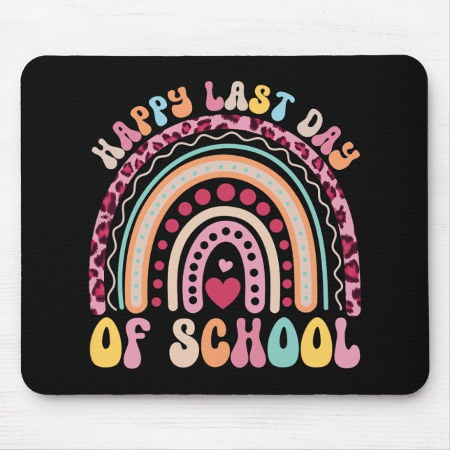 Mousepad Último Dia De Aula Professor Aluno Leopardo Arco-Í (Frente)