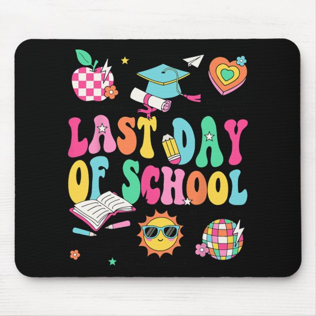 Mousepad Último Dia De Aula Professor Menino Menina Graduad (Frente)