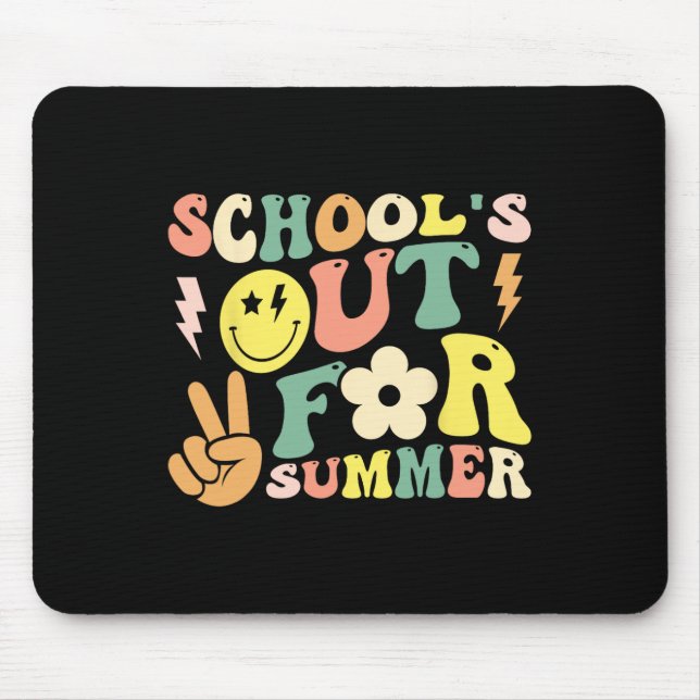 Mousepad Último Dia De Escolas De Groovy No Verão T (Frente)