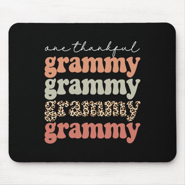 Mousepad Um agradecido Grammy Autumn Fall deixa Obrigados (Frente)