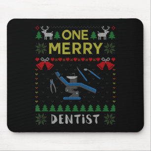 Mousepad Um Alegre Dentista Médico Dentista Suéter Feio de