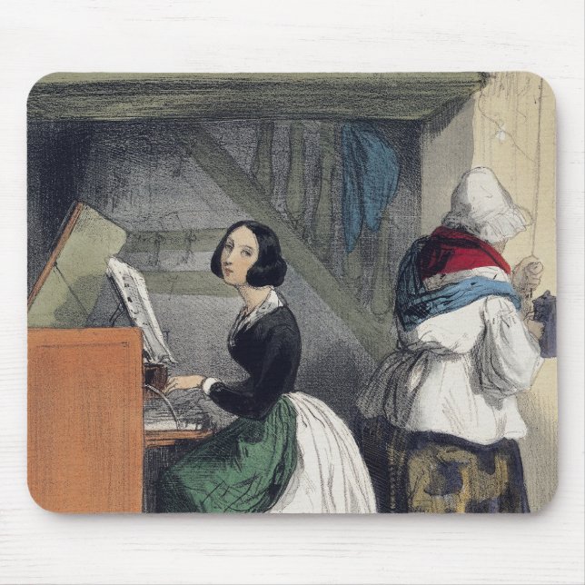 Mousepad Um aluno da escola de música, 'de Les Femmes de (Frente)