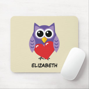 Mousepad Um Amor Coruja Adicione seu nome