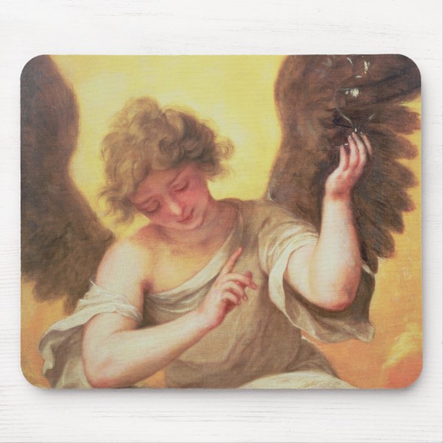 Mousepad Um anjo que guardara uma garrafa de vidro (Frente)