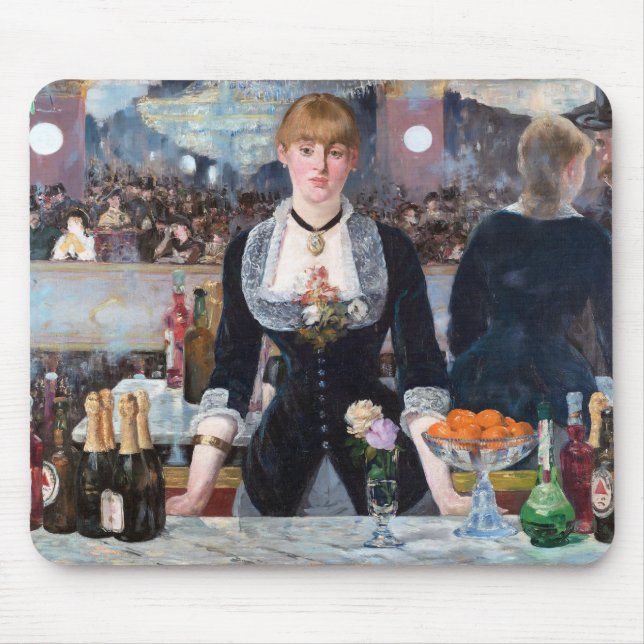 Mousepad Um Bar no Folies-Bergere, Manet (Frente)