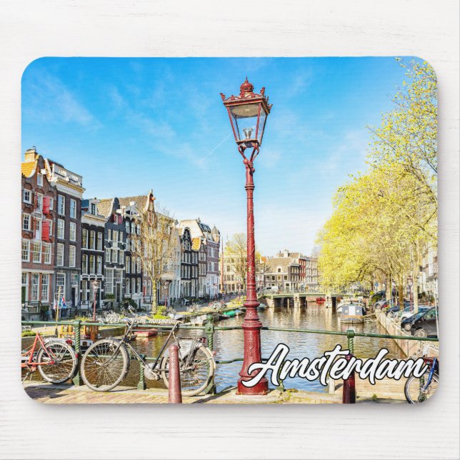 Mousepad Um Belo Dia em Amsterdã, Holanda (Frente)