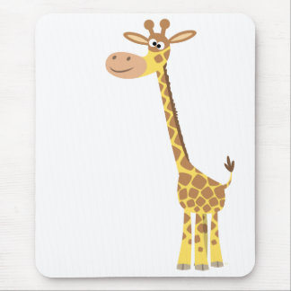 Mousepad Um bufo de girafa de desenho animado