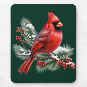 Mousepad Um Cardinal Vermelho